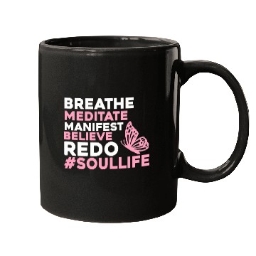Discover Manifest Affirmation Awakening Enlightenment Butterfly Mugs