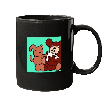 Discover Bear Pet Hot Chocolate Drinking Bear Super Cute Odd vintages Cartoon Mugs
