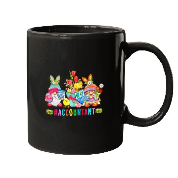 Discover Accountant Easter Day Bunny Gnomes With Chicks Hunting Eggs Mugs