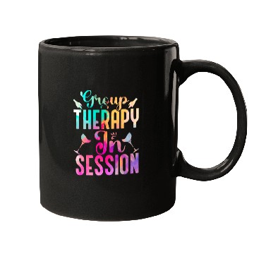 Discover Wines Fun Group Therapy in Session Funny Group Drinking Mugs
