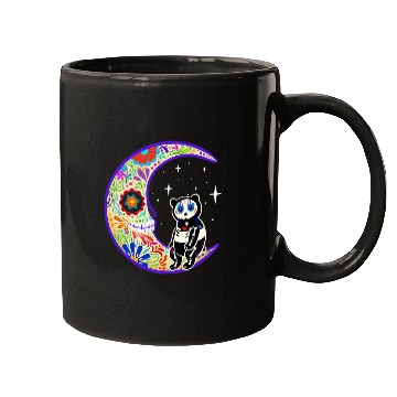 Discover Panda Pet Dia de Los Muertos Skeletons Sugar Mugs