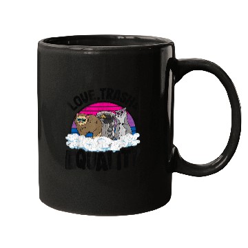 Discover Raccoon Pet Love Trash Equality Opossum Raccoon Bisexual Flag Bi Pride Mugs