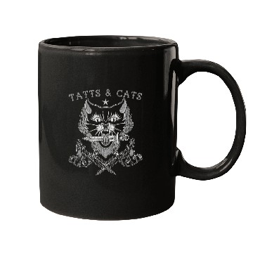 Discover Tatts and Cats Old School Cat Lovers Tattoo Machine Mugs