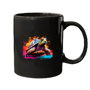 Discover Splash Art Box Turtle Lover Colorful Mugs