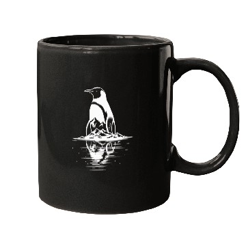 Discover Penguin Pet Arctic Scene Reflective Graphic Art Design Mugs