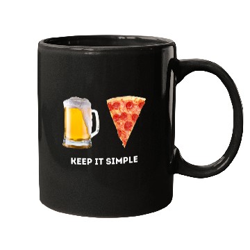 Discover Beer Fun Keep It Simple Beer Pizza Funny Common Mugs