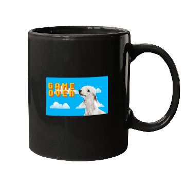 Discover 8Bit Game Over Bedlington Terrier Mugs