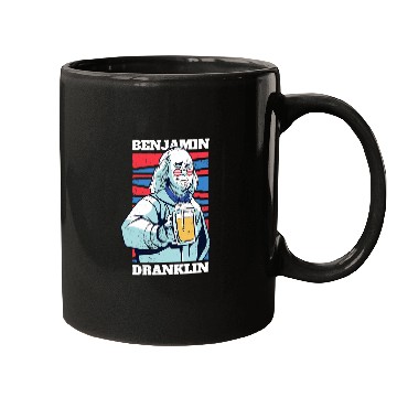 Discover Beer Fun Ben Franklin Drinking Beer Benjamin Dranklin Mugs