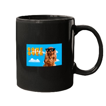Discover 8Bit Game Over Cavalier King Charles Brown Mugs