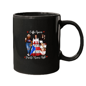 Discover Coffee Fun Puerto Rican Style Coffee Queen Lover Womens Puerto Rico Mugs
