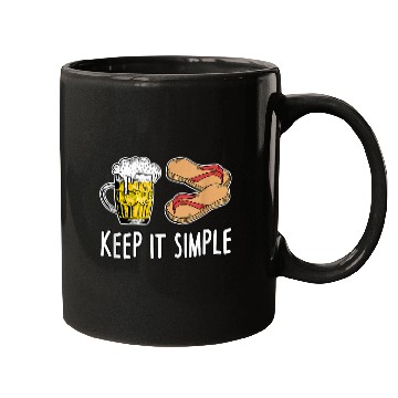 Discover Beer Fun Keep It Simple Beer And Flip Flops Mugs
