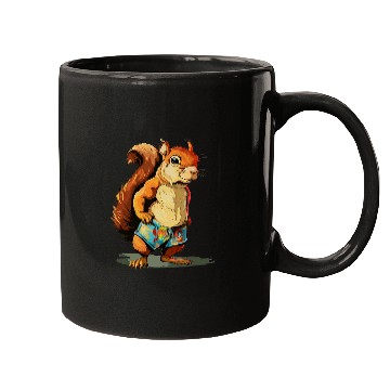 Discover Squirrel Pet in swim Trunks Costume for Boys and Girls Mugs