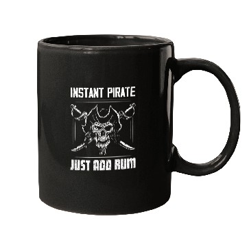 Discover Beer Fun Instant Pirate Just Add Rum Alcohol Drinking Mugs