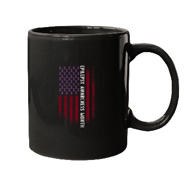 Discover American Advocacy Campaign Flag Epilepsy Awareness Month Mugs