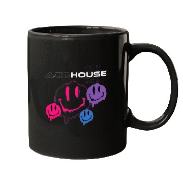 Discover Acid House Music Rave Culture Old Skool Techno Mugs