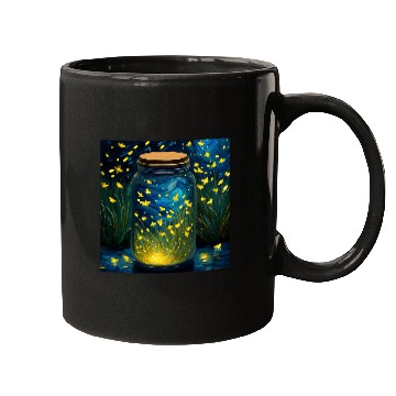 Discover Mystical Fireflies Nostalgic Nature Hiking Camping Product Mugs