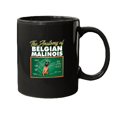 Discover Anatomy Of A Belgian Malinois I Funny Mechelaar Mugs