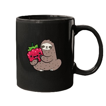 Discover Sloth Pet With Raspberry Fruit Cute Raspberries And Sloth Mugs
