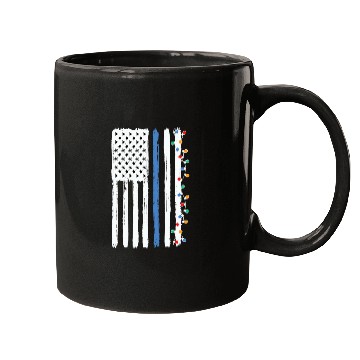 Discover Police Christmas Flag Graphic Oversized Mugs