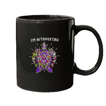 Discover Turtle Pet I m Introverting Turtle Shell Love Bohemian Art 2 Mugs