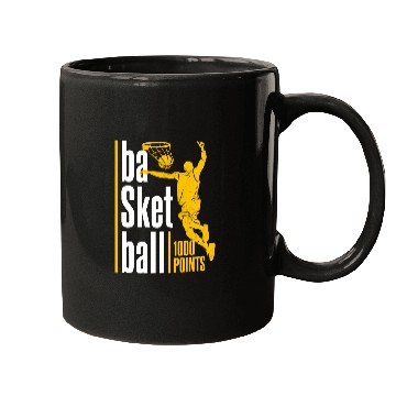 Discover 1000 Points Basketball Scorer High School Basketball Player 2 Mugs