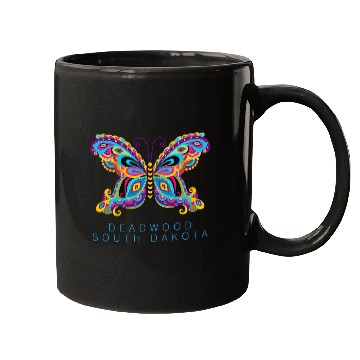 Discover Deadwood South Dakota Souvenir Butterfly Graphic 21 Mugs