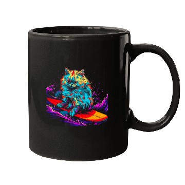 Discover Persian Cat Surf Mugs