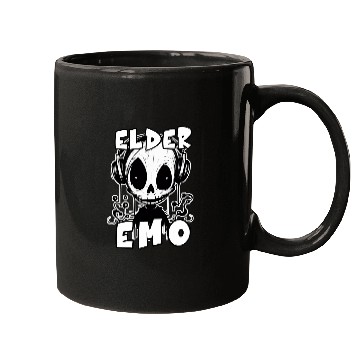 Discover Elder Emo Older Punk Goth Emo Music Lovers Funny Saying 1 Mugs