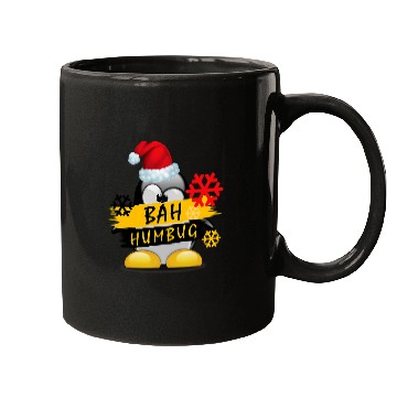 Discover Penguin Pet Black Christmas Tees Funny Penguin Bah Humbug s Mugs