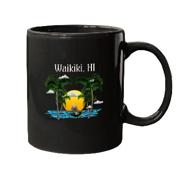 Discover Waikiki Hawaii Paradise Mugs