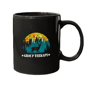 Discover This Is What I Call Group Therapy Funny Retro Hunting Deer Mugs