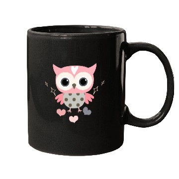 Discover Owl Pet Gifts Pink Owl Tee With Polka Dots For Toddler Mugs