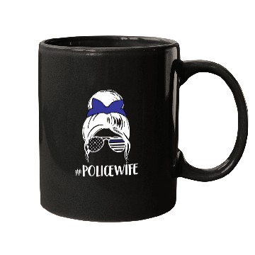 Discover Thin Blue Line Proud Police Wife Law Enforcement Officer Mugs