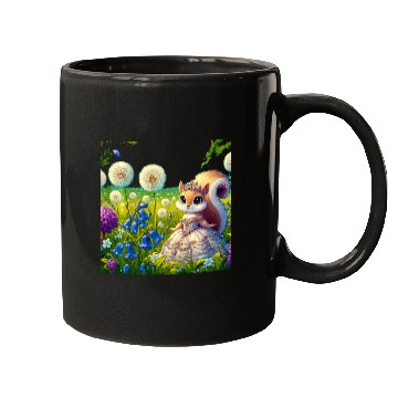 Discover Squirrel Pet Kids Squirrel princess in spring playground Mugs
