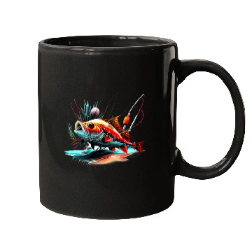 Discover Multi Color Fish Cool Design Graphic Fisherman Mugs
