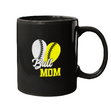 Discover Baseball Mom Ball Mom Mother Softball Cheer Mom 1 Mugs