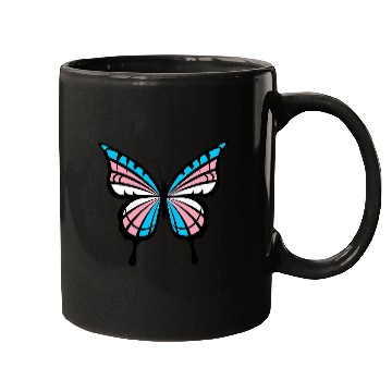 Discover Butterfly LGBT Transgender Pride Colors Mugs