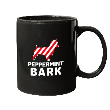 Discover Christmas Dog Peppermint Bark Australian Terrier Funny Mugs
