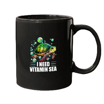 Discover Turtle Pet I Need Vitamin Sea Turtle Mugs