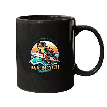 Discover Turtle Pet Jax Beach Loggerhead Sea Turtle Jacksonville Florida Sunset Mugs