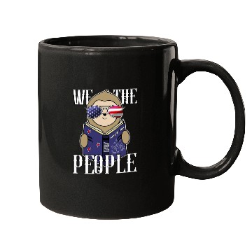Discover Patriotic Sloth USA Flag Constitution Love America 4th July Mugs