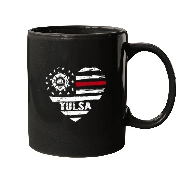 Discover Firefighter Love 4th of July USA Flag Tulsa Fires Rescue Mugs
