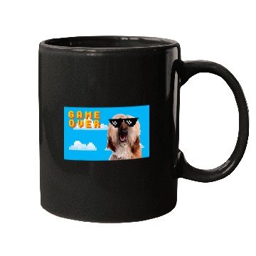 Discover 8Bit Game Over Afghan Hound 2 Mugs