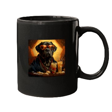 Discover Adventure Dog Cane Corso Ramen Hat Bowl Stars Stripes Mugs