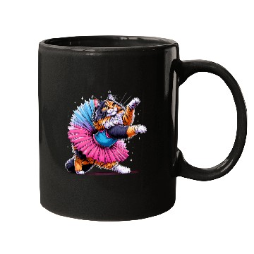Discover Ballerina Maine Coon Cat Dancing Mugs