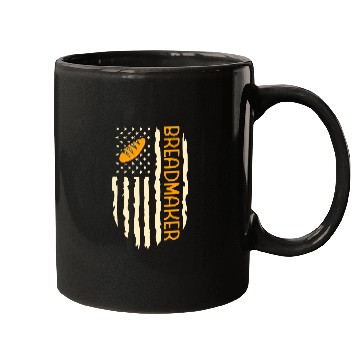 Discover Bread Baking Sourdough Breadmaking American Flag Mugs