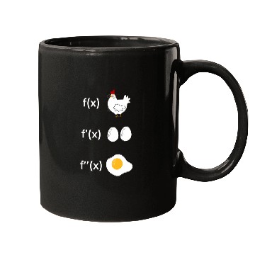Discover Derivative Function Math Teacher Fried Egg Derivative Chicken Mugs