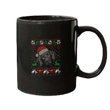 Discover Black Lab Labrador Christmas Santa Hat Ugly Christmas Mugs