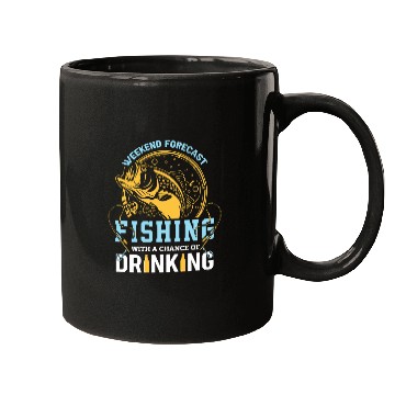 Discover Fishing Fun Weekend Forecast Fishing With Chance Drinking Cold Beer Mugs