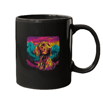 Discover Colorful German Shorthaired Pointer 80s Retro Style Mugs